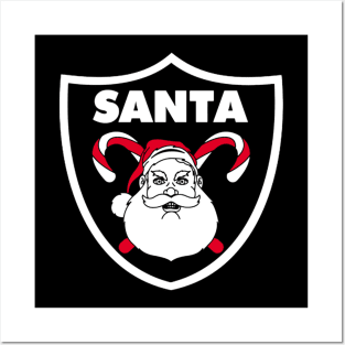 santa face Posters and Art